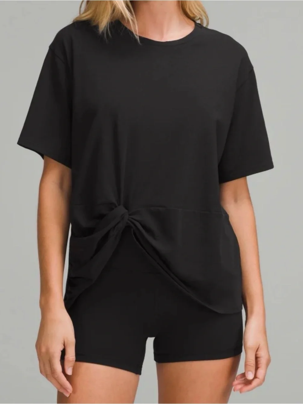 Lululemon Twist-Front Oversized T-Shirt Black